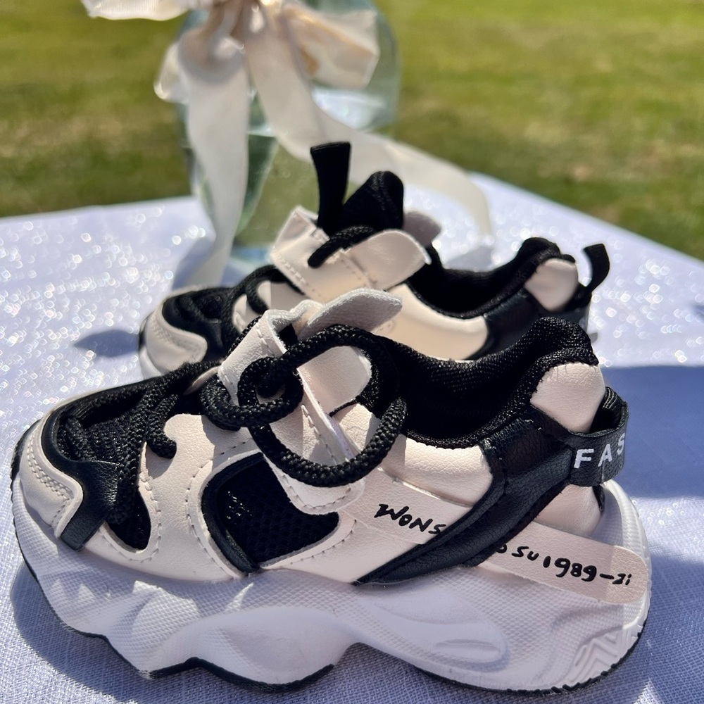 Kids Black and White Sneakers